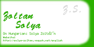 zoltan solya business card